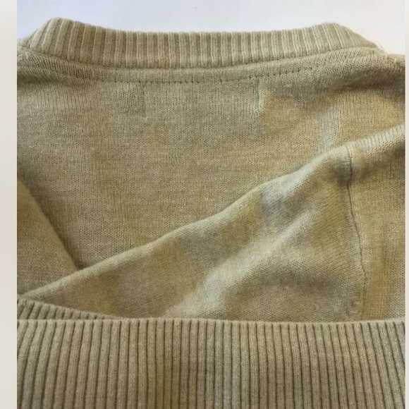 US Polo Assn. Men’s  Light Tan V Neck Sweater L - Picture 8 of 10